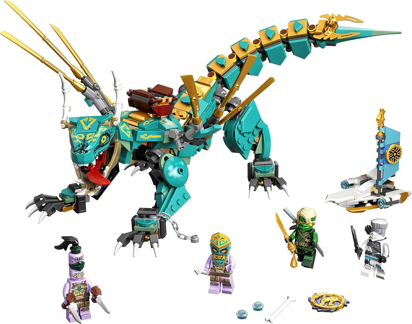 LEGO 71746 NINJAGO Jungle Dragon Building Set with Ninja Lloyd and Zane Mini Figures, Dragon Toy for Boys and Girls Aged 8+