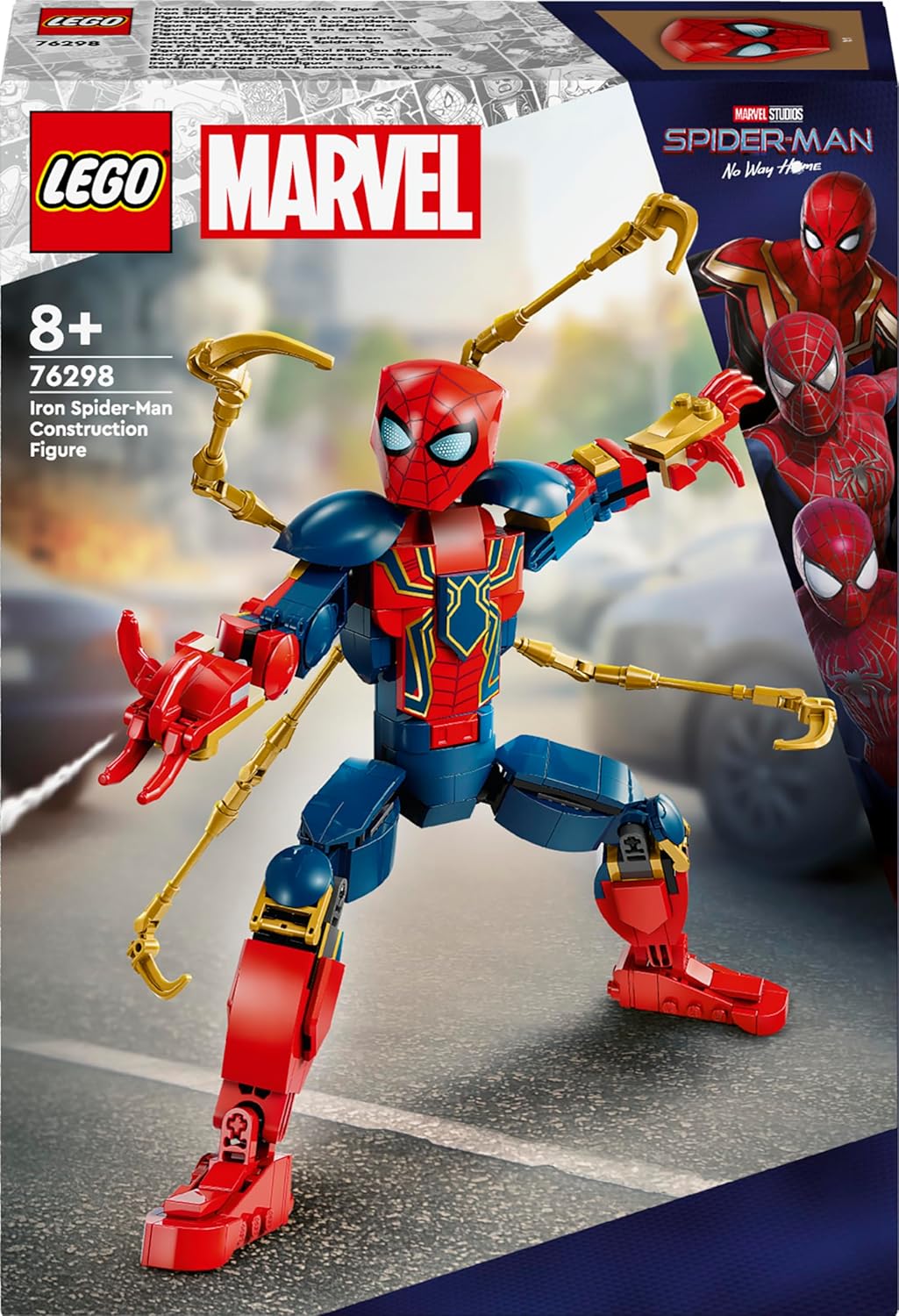 LEGO Marvel Iron Spider-Man Baufigur, Superhelden-Actionspielzeug für Kinder ab 8 Jahren, Jungen & Mädchen, Set mit Rüstung, baubares Modell, Avengers Geschenk-Idee für Fans der Marvel Filme 76298