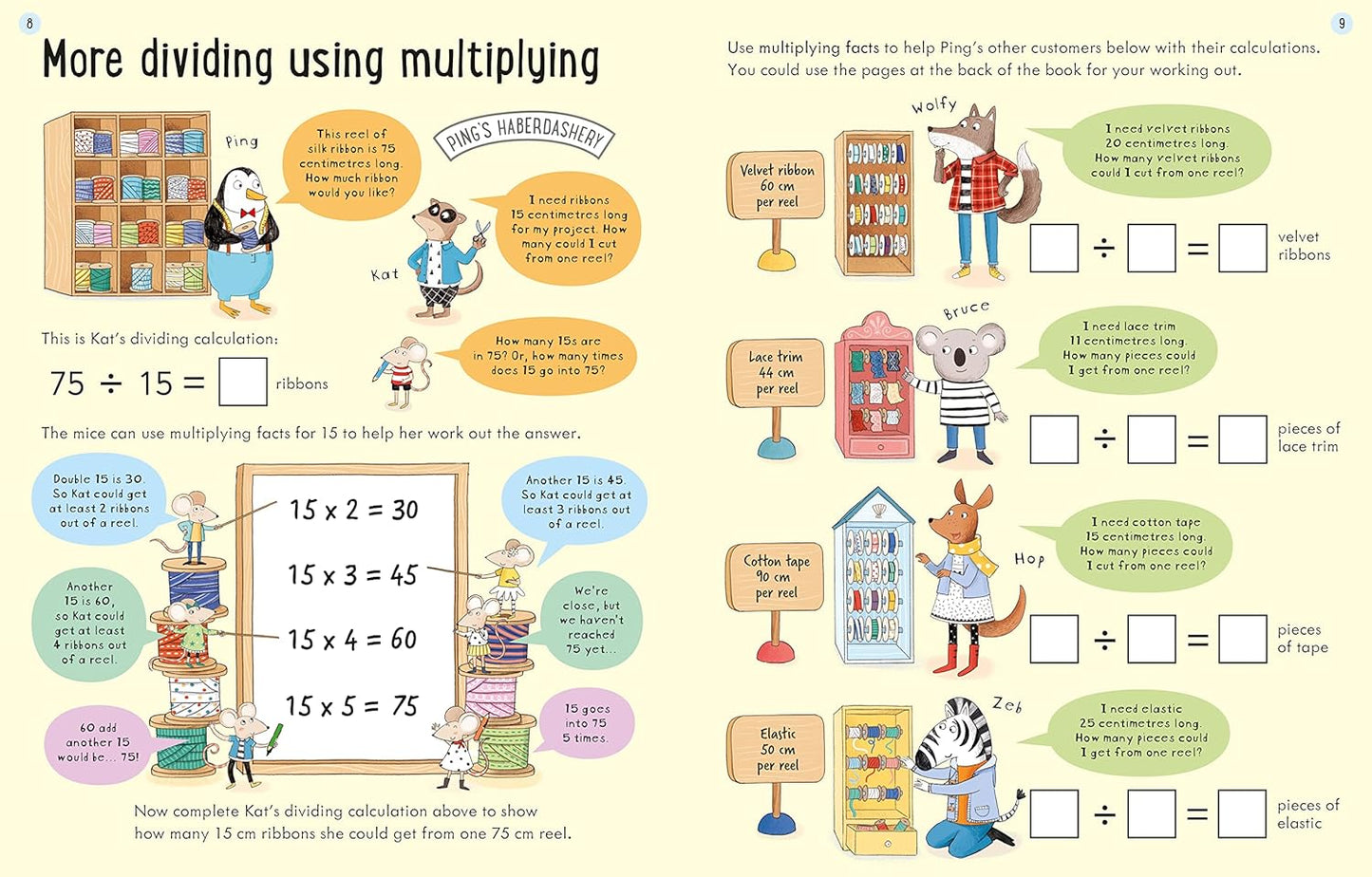 Usborne Workbooks Dividing 7-8