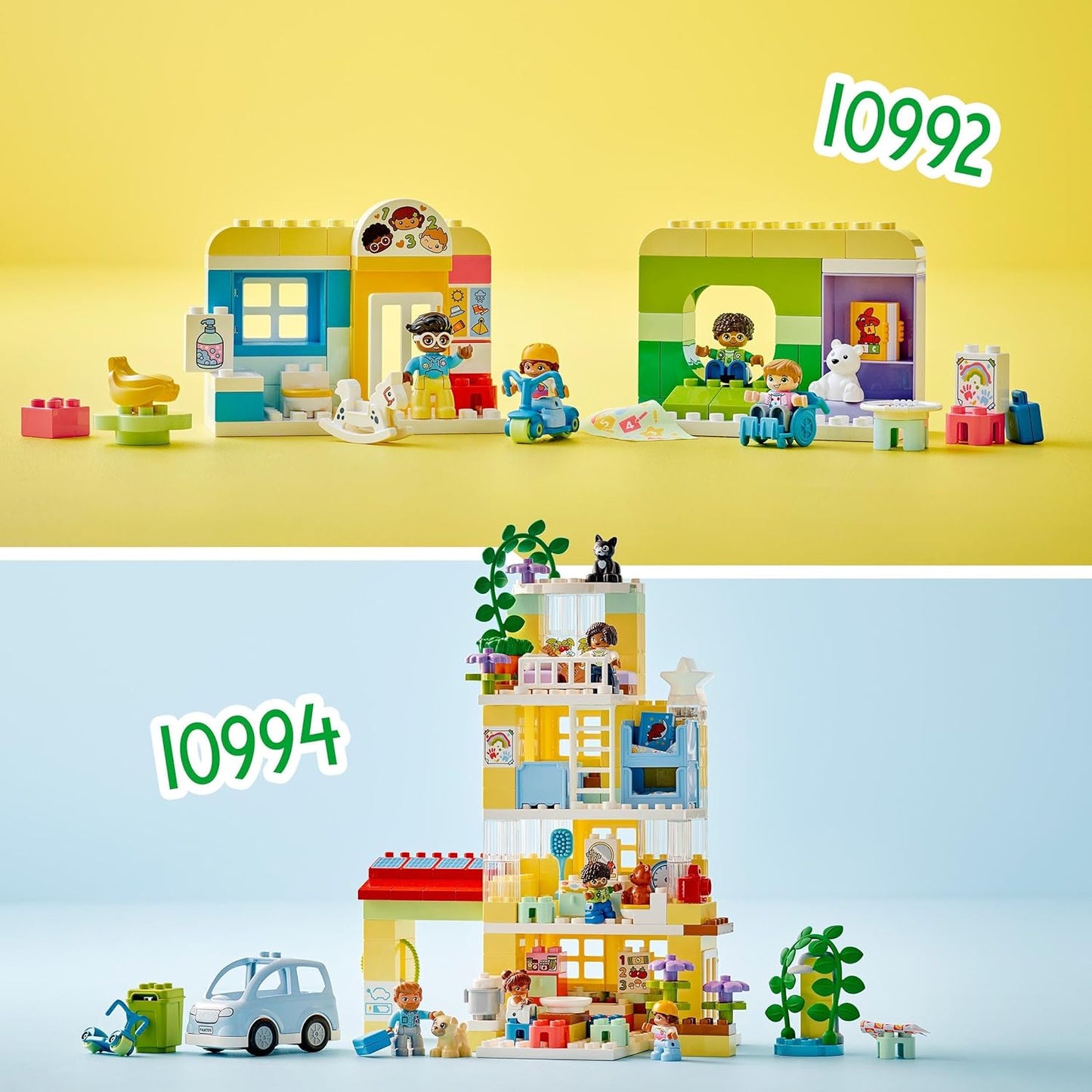 LEGO 10992 Duplo Fun in Nursery, Learning Toy for Toddlers from 2 Years, Set with Building Blocks and 4 Figures Including Preschool Teacher