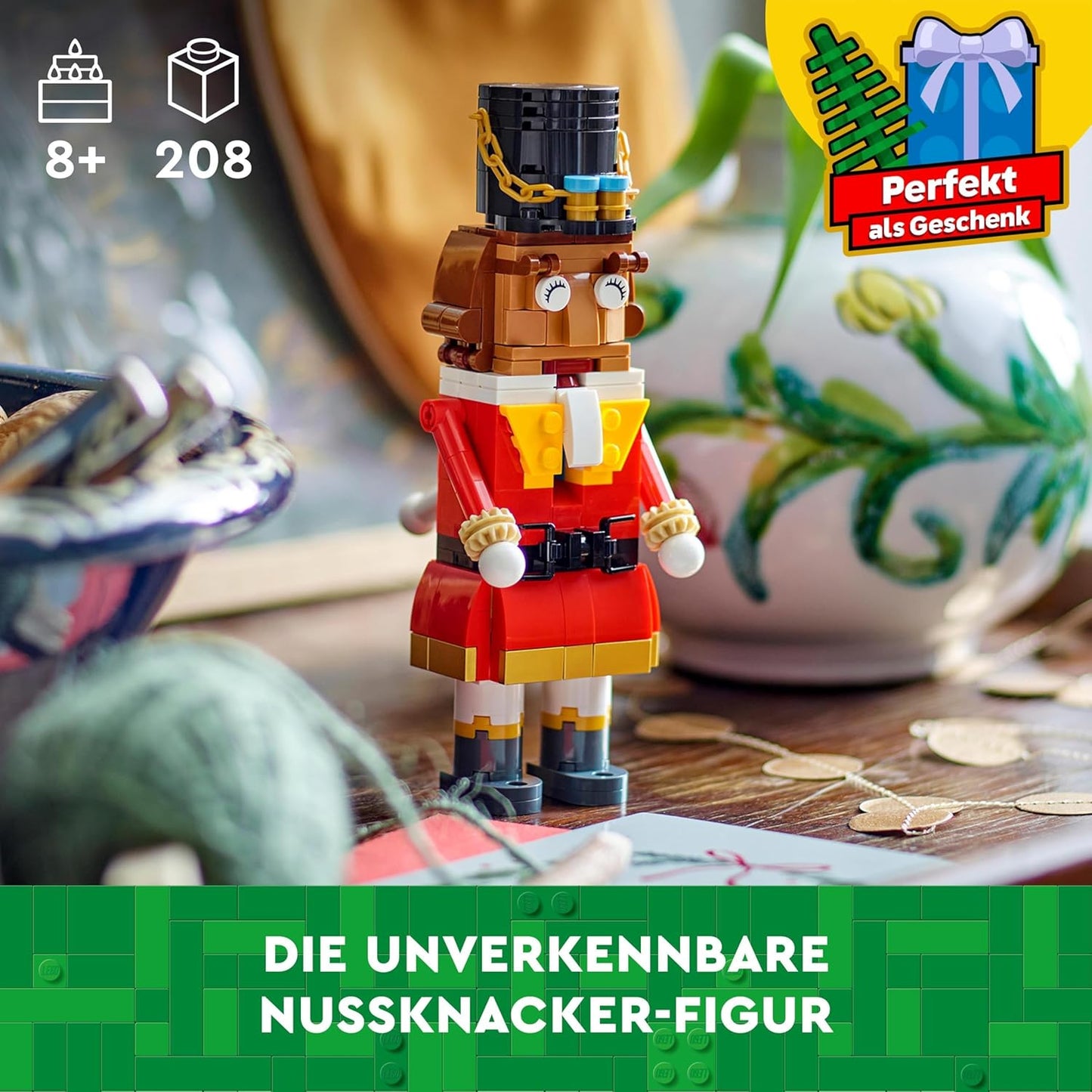 LEGO Nutcracker, Nutcracker Figure, Christmas Building Set for Boys and Girls, Christmas Gift for Children, Christmas Decoration, Collectable Toy, Let Children Play Imaginatively, 40640