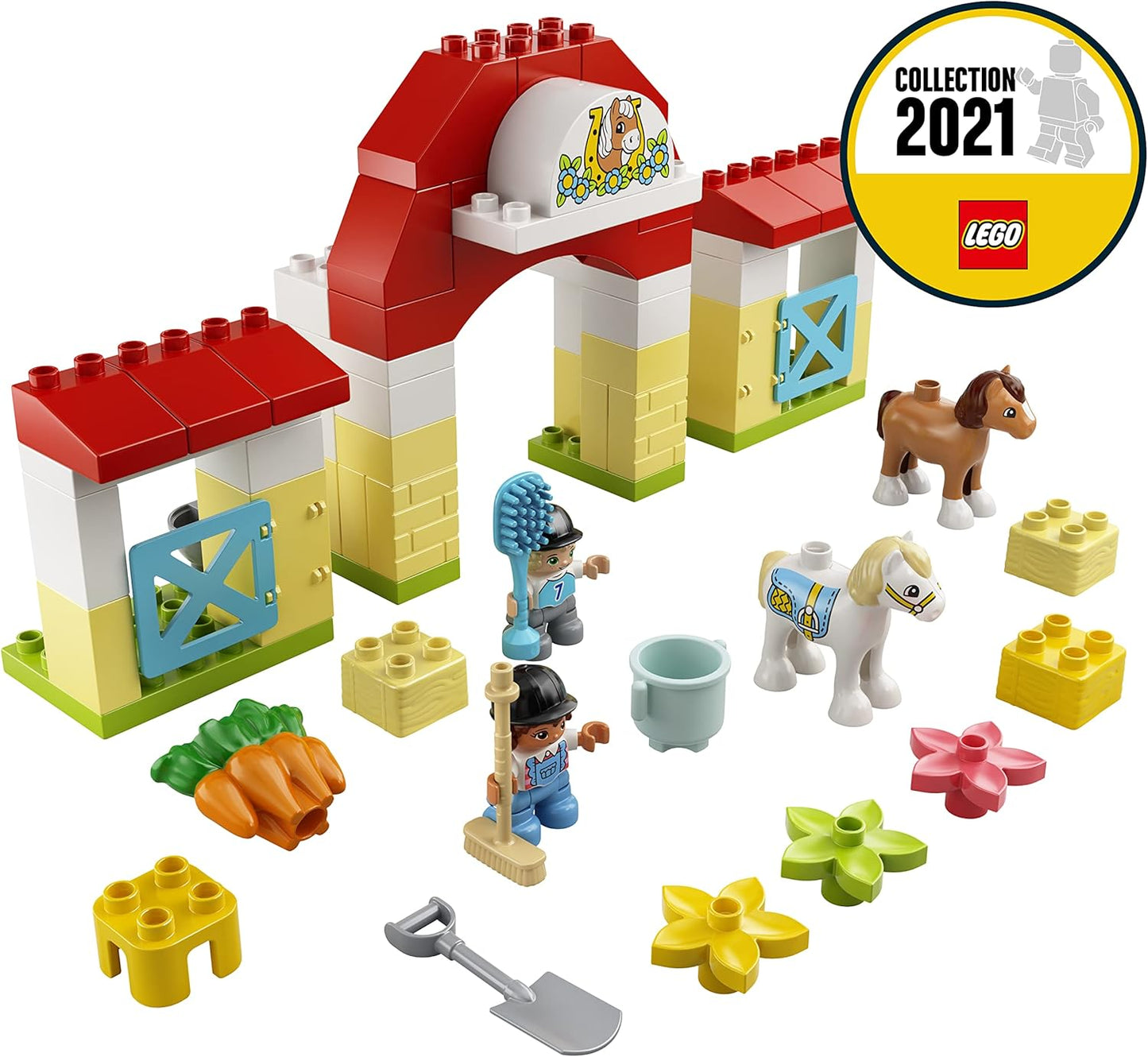 LEGO Duplo 10951 Horse Stable and Pony Care, Toddler Toy from 2 Years, Farm Play Set with Horse and Rider Figures