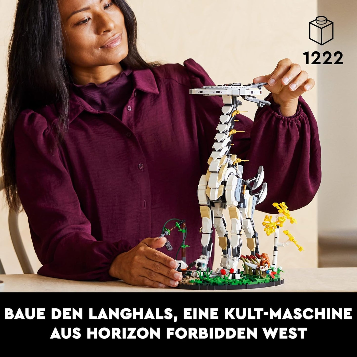 LEGO 76989 Horizon Forbidden West: Longneck Model Kit for Adults with Aloy Mini Figure and Guardian Figure, Gift Idea for Collectors, Men and Women, Him and Her