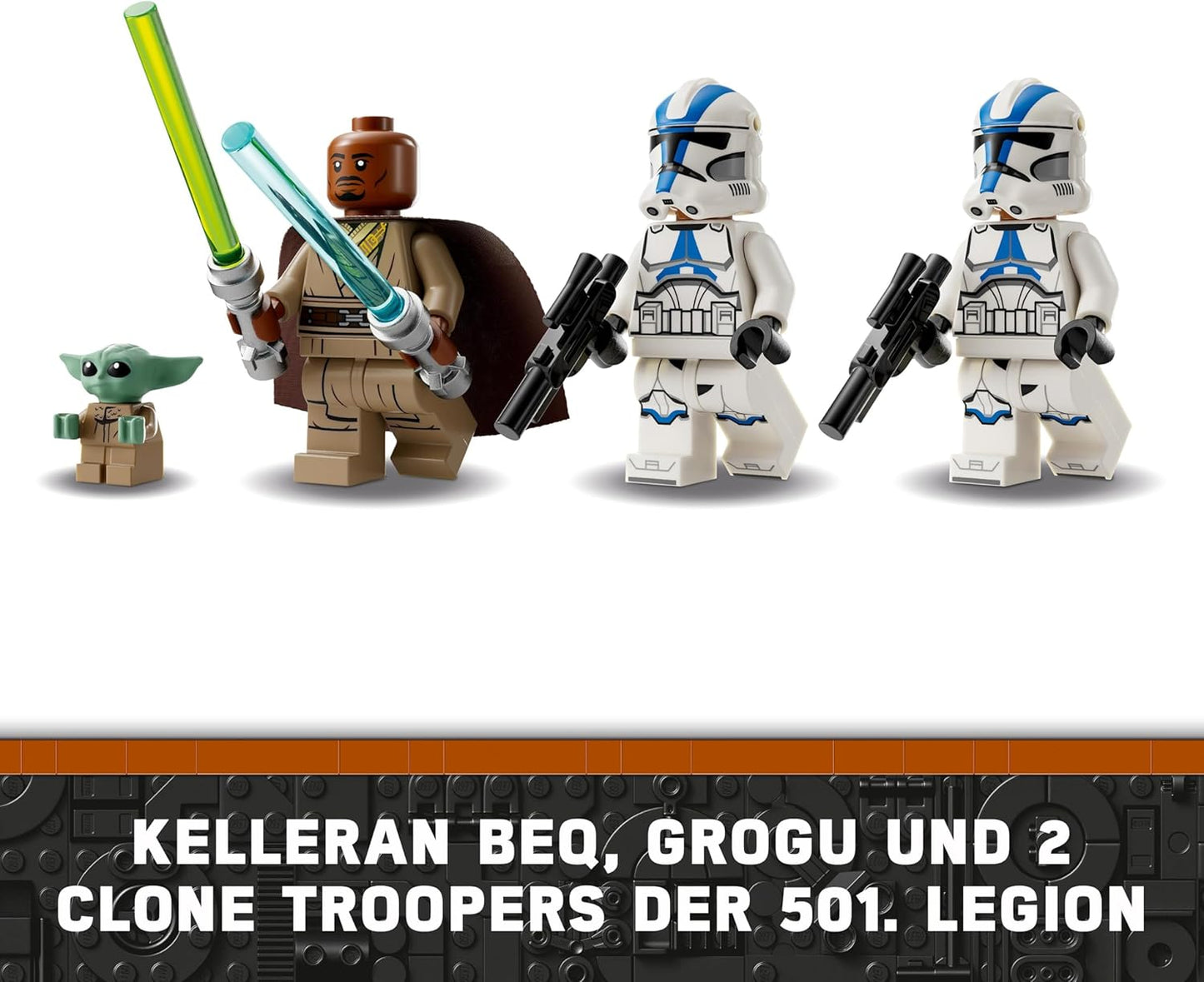 Lego Star Wars Escape with the BARC Speeder, The Mandalorian Set, Toy Bike with Sidecar, Includes Kelleran Beq and Grogu Figures, Gift for Boys and Girls 8 Years and Up, 75378