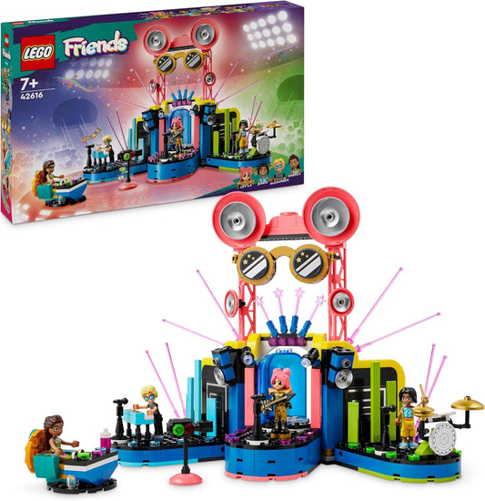 LEGO Friends Talent Show in Heartlake City Set, Music Toy for Children with 4 Figures Including Andrea, Stage and Instruments, Music Gift for Girls and Boys from 7 Years 42616