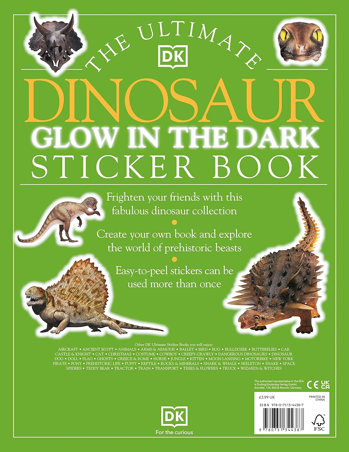 The Ultimate Dinosaur Glow in the Dark Sticker Book (Ultimate Stickers) (Ultimate Sticker Book)