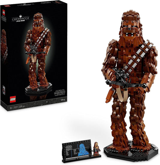 LEGO 75371 Star Wars Chewbacca Collectable Wookie Figure, Bow Tensioner, Mini Figure and Info Board, Return of the Jedi Knights, Model Kit for Adults, Creative Gift for Men and Women