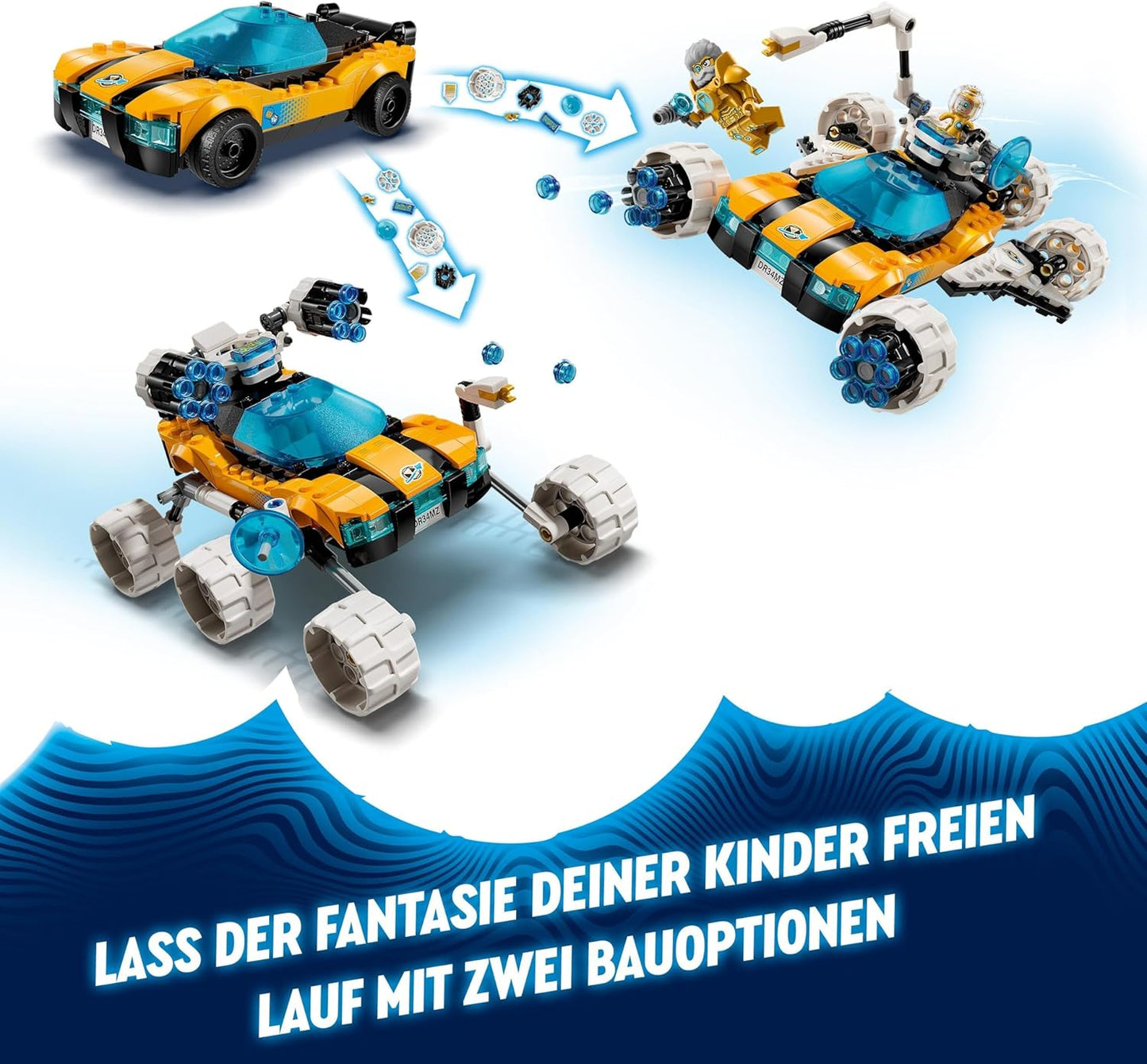 LEGO DREAMZzz 2-in-1 The Space Buggy by Mr. Oz Set with Toy Car or Space Shuttle, Includes Mini Figures Mr. Oz, Albert and Jayden, Space Gift for Children Aged 8 and Above 71475