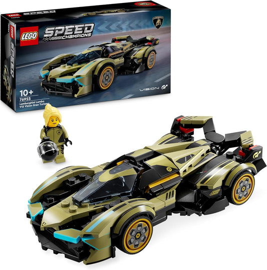 LEGO Speed Champions Lamborghini Lambo V12 Vision GT Super Sports Car, Toy Car with Buildable Model for Children, Gift for Boys, Girls and Gaming Fans 76923