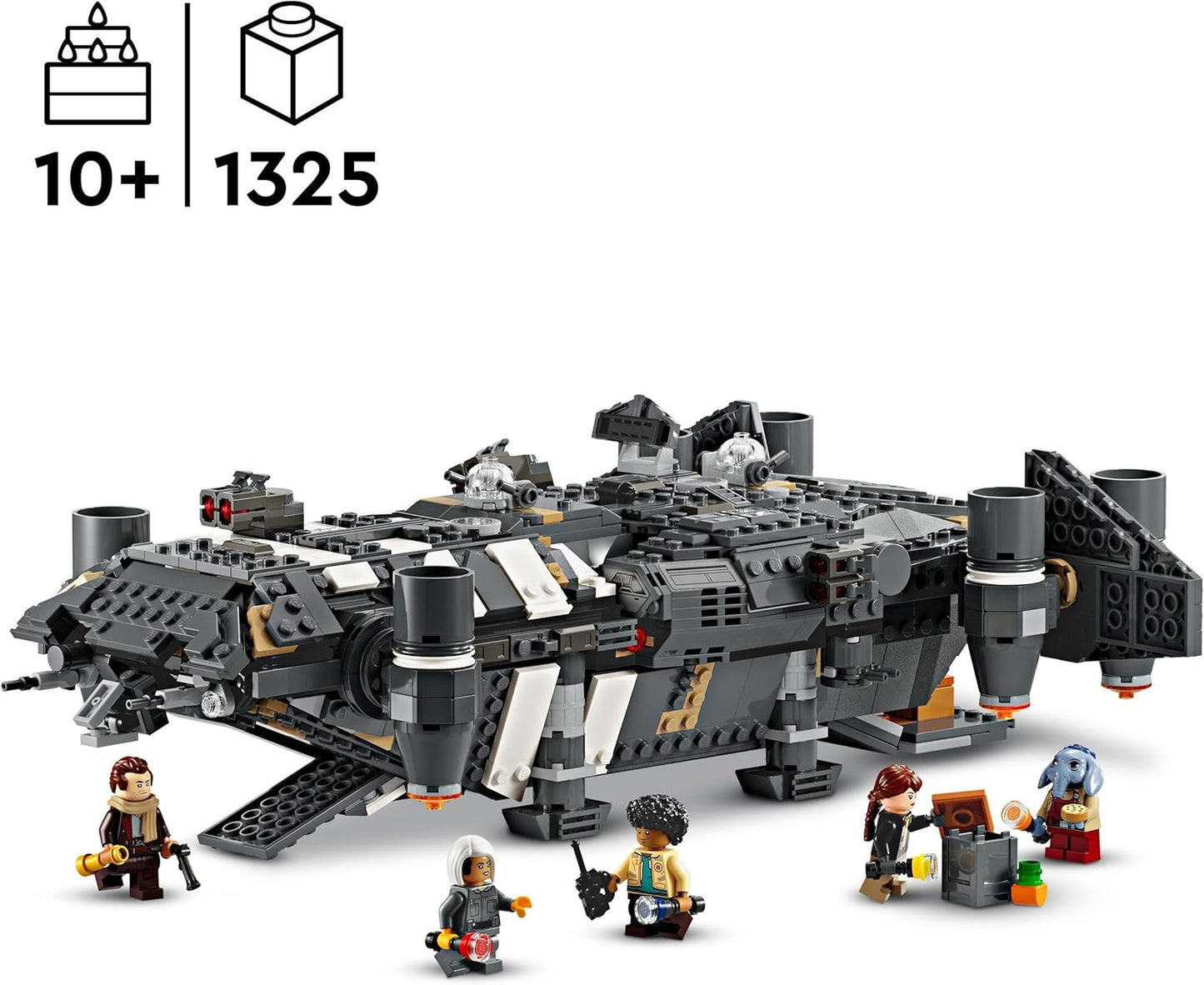 LEGO Star Wars: Skeleton Crew The Onyx Cinder, Toy Starship to Build and Collect for Boys and Girls with 5 Characters, Gift Idea for Fans from 10 Years, 75374