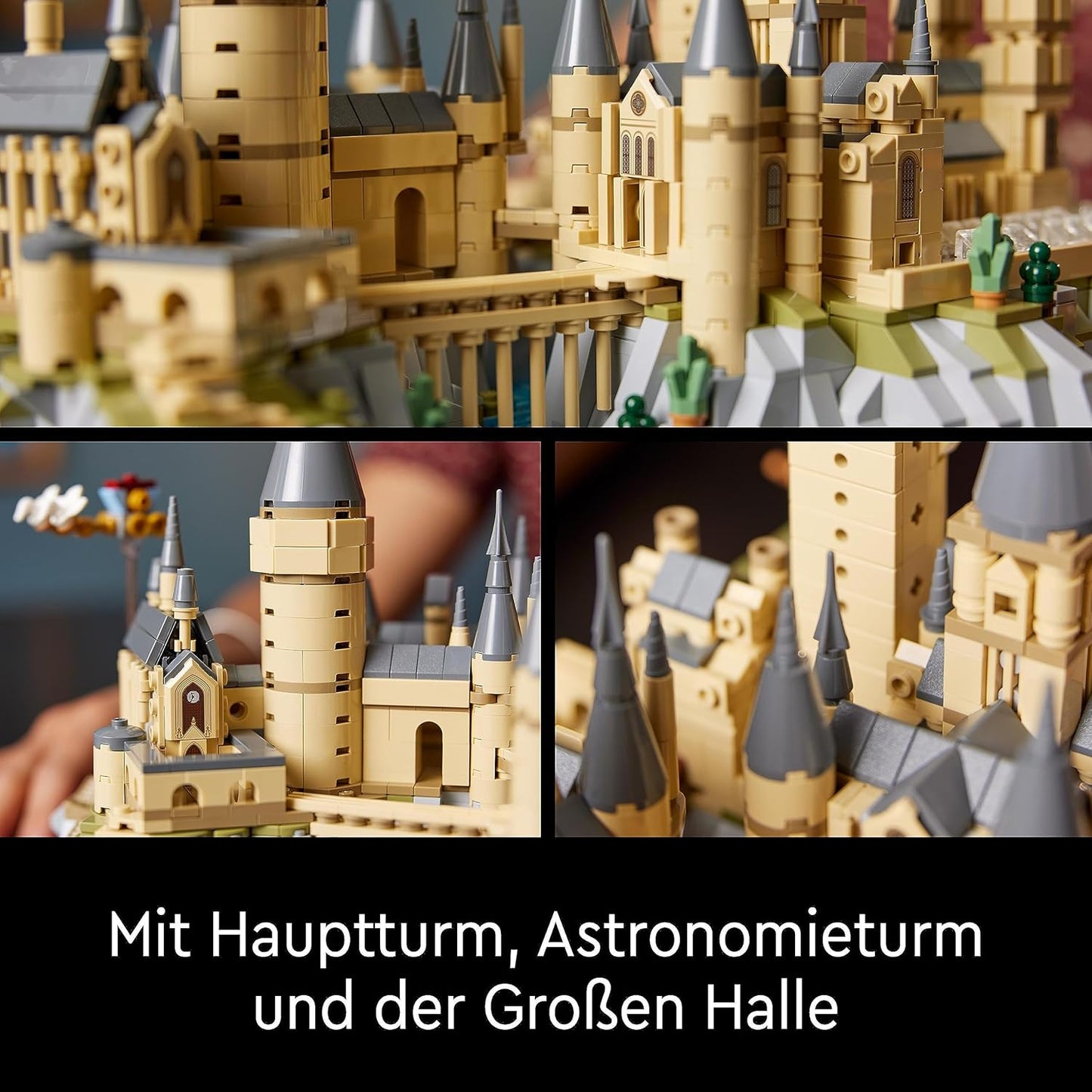 LEGO Harry Potter Hogwarts Castle with Castle Grounds Large Set for Adults Including Famous Places: Astronomy Tower, Great Hall, Chamber of Secrets etc Model Kit for Fans 76419