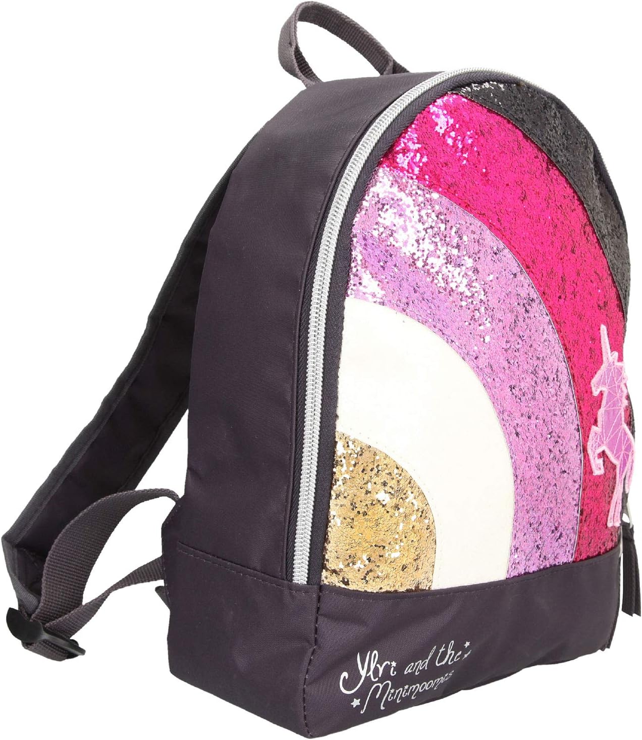 Depesche Ylvi and the Minimoomis 10510 Glitter Backpack Approx. 10 x 22 x 27.5 cm Anthracite