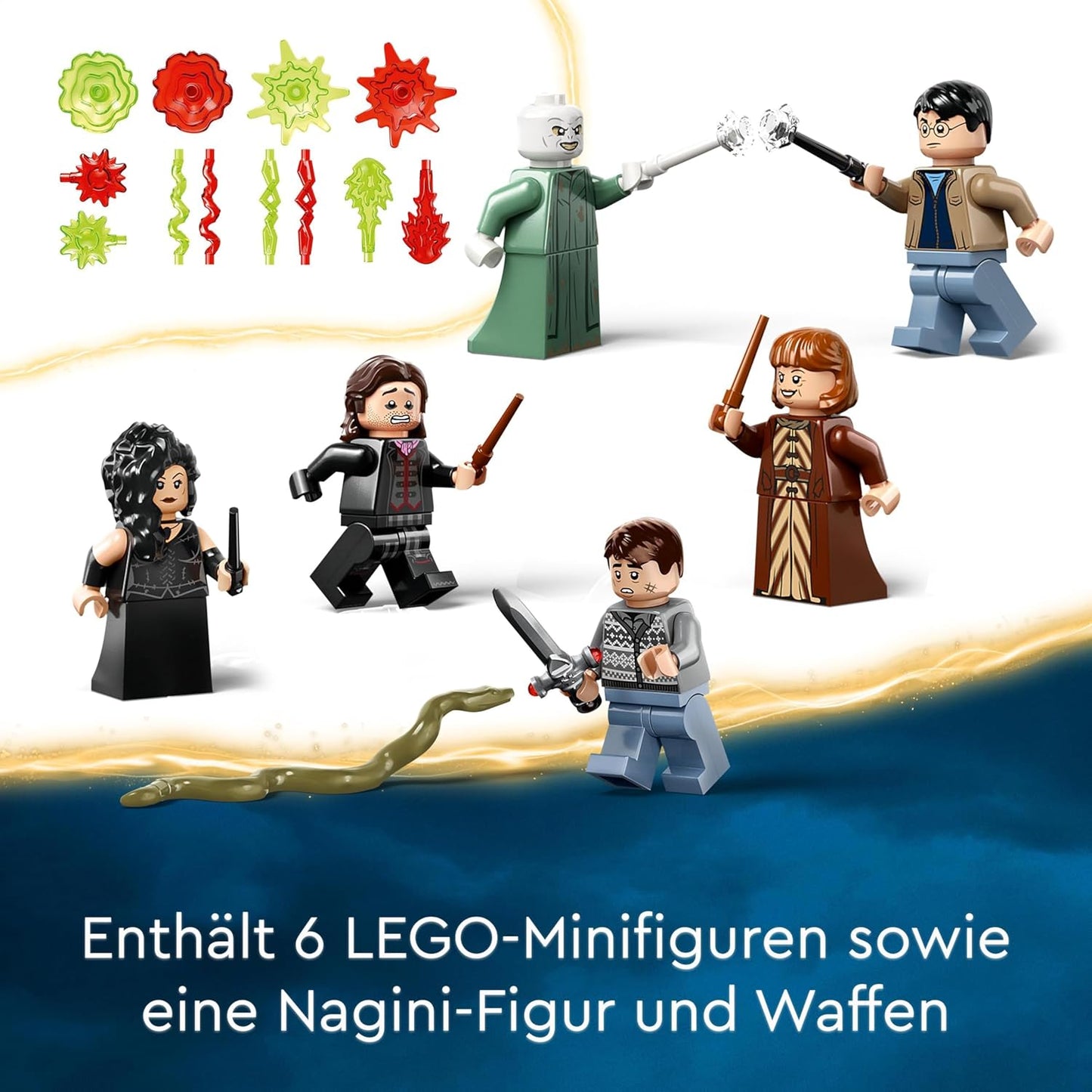 LEGO Harry Potter The Battle for Hogwarts, Castle Toy for Building and Standing with Mini Figures such as Molly Weasly, Voldemort and Many More, Gift for Children, Boys and Girls 76415