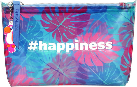 Depesche TOPModel 10429 Cosmetic Bag Tropical Blue, 20 x 12.5 x 2 cm, Multi-Coloured - German Version, Colourful