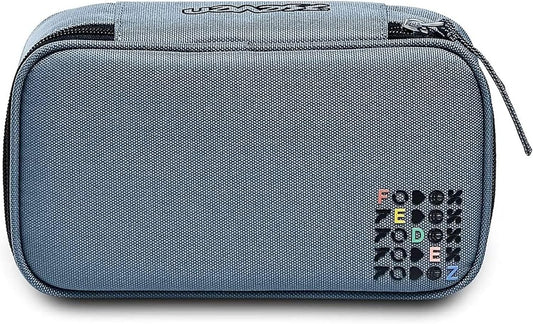 Seven Pencil Case with 3 Zips, Grey, Taglia Unica, Pencil Case, gray, pencil case