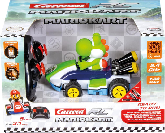 Carrera RC I 2.4GHz Mario Kart Race Kart 1:32 I Yoshi RC Vehicle I Officially Licensed I Authentic Design I For Nintendo Fans I Remote Controlled Car