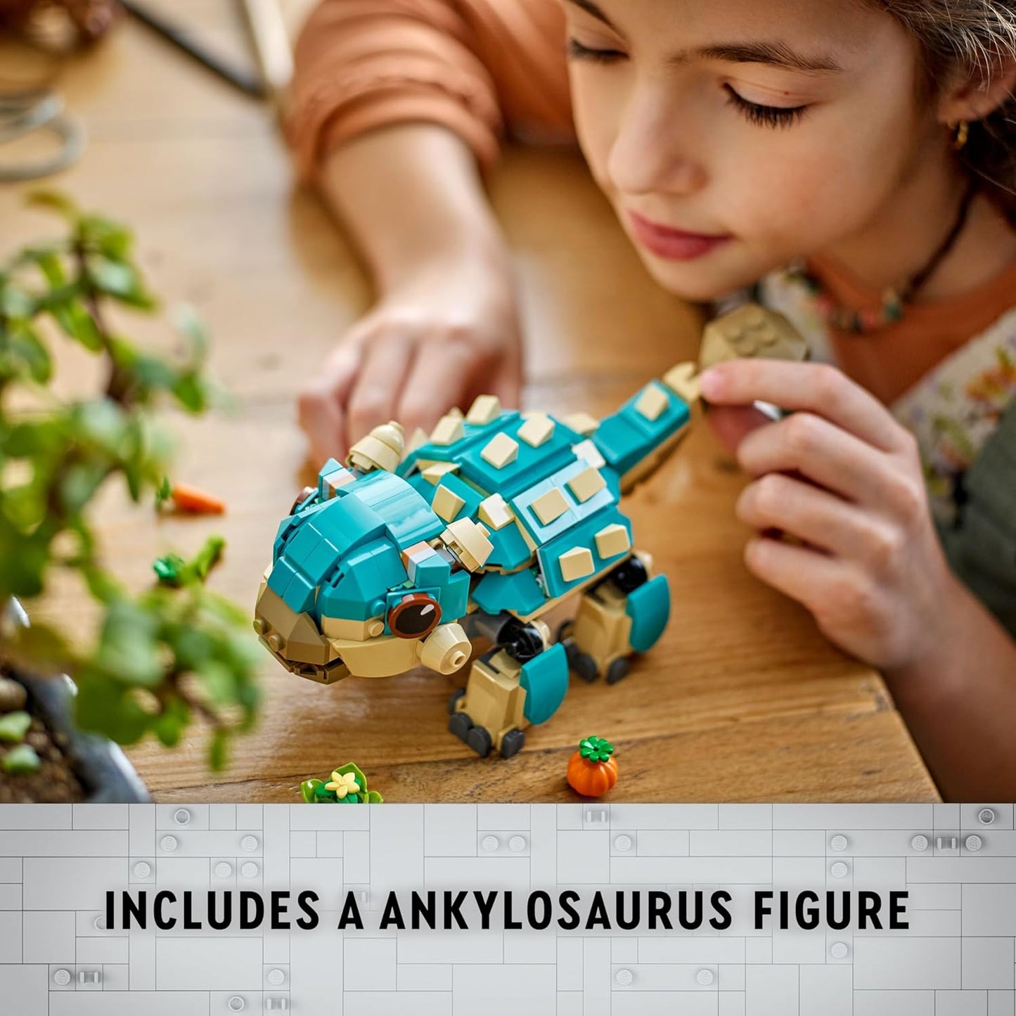 LEGO Jurassic World Baby Bumpy: Ankylosaurus, Buildable Toy Dinosaur for Fans of Jurassic World: New Adventures, Gift for Boys and Girls from 7 Years 76962