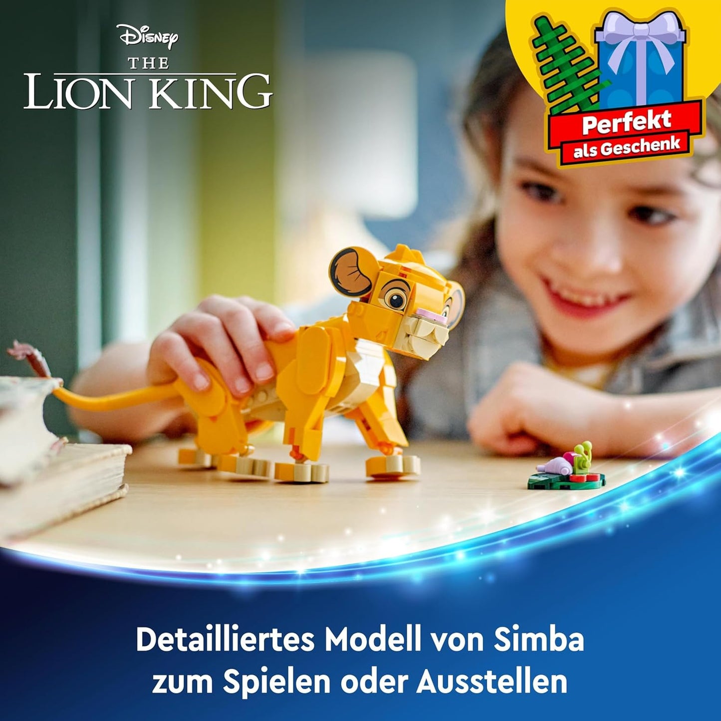 LEGO Disney Simba, the Lion Boy of the King, Building Toy for Children, Fantasy Playset with Lion Figure, Cool Gift Idea for Girls and Boys from 6 Years, Children's Toy 43243