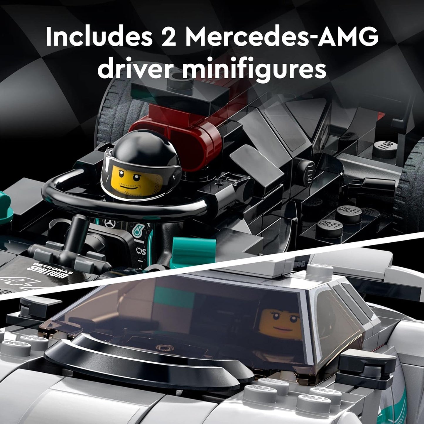 LEGO Speed Champions Mercedes-AMG F1 W12 E Performance & Mercedes-AMG Project One 76909 Building Kit; for Age 9+ (Pack of 564)