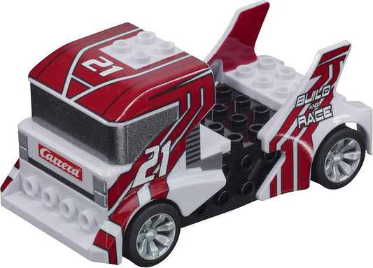 Carrera GO!!! Build 'n Race Truck White I Racetracks and Licensed Slot Cars | Up to 2 Players | For Boys and Girls from 6 Years and Adults