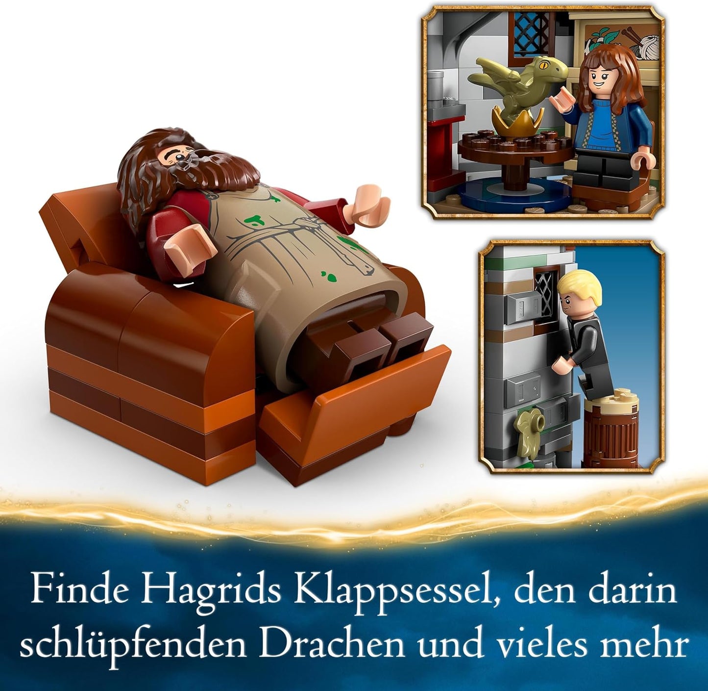 LEGO Harry Potter Hagrid's Hut: An Unexpected Visit Set with 5 Mini Figures and 2 Animal Figures, Gift for 8 Year Old Girls, Boys and Children, Magic Adventure Toy, Fantasy Set 76428