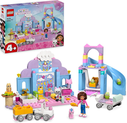 LEGO 4+ Gabby's Dollhouse Gabby's Kitten Ears, Set with Animals for Role Play, Children's Toy with Slide and Figures, Gift for Girls and Boys, Toy for Creative Play 10796