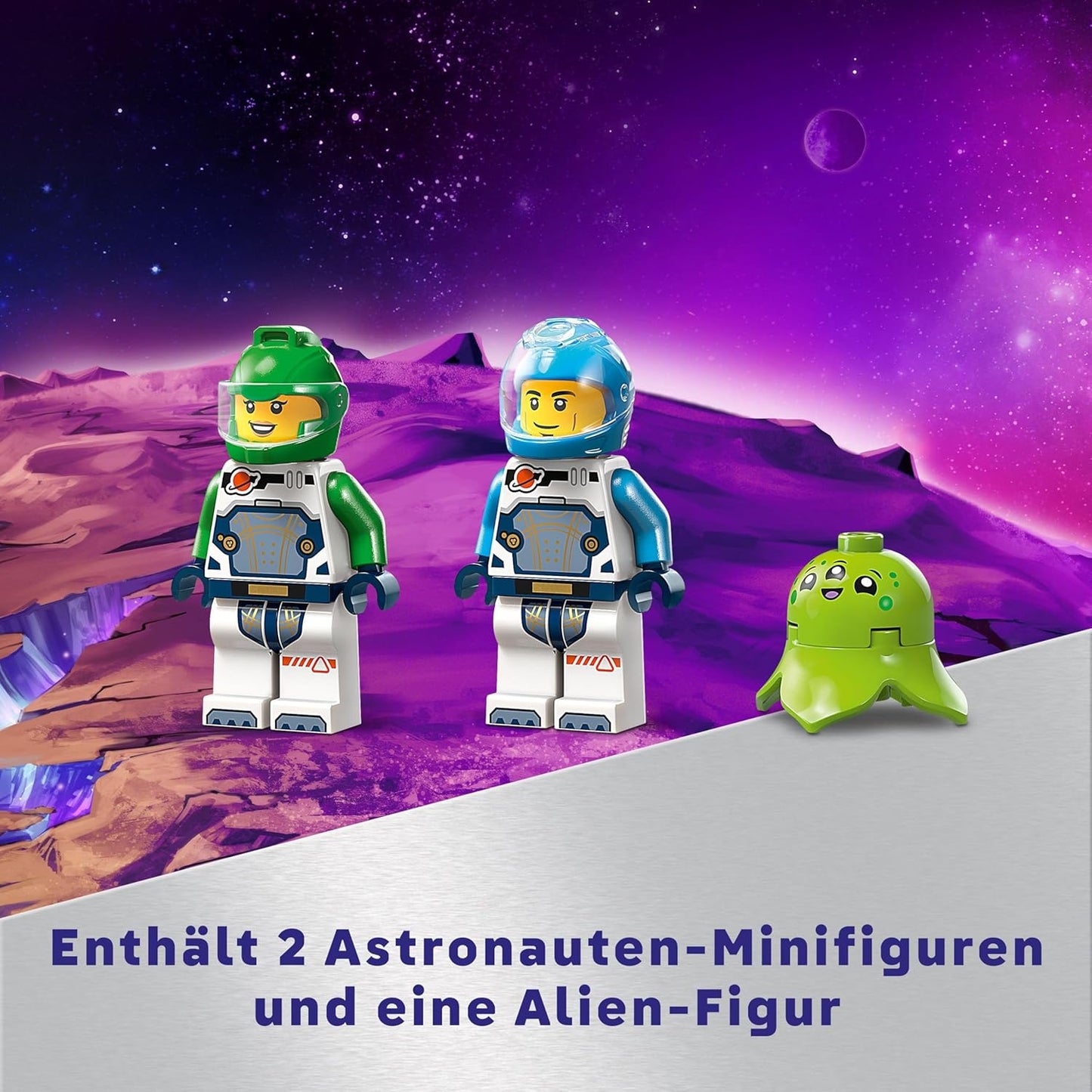 LEGO City Bergung eines Asteroiden im Weltall, Weltraum-Spielzeug mit Raumschiff, Raumstation, 2 Minifiguren und eine Alien-Figur, Geschenk für Kinder, Jungs und Mädchen ab 4 jahren 60429