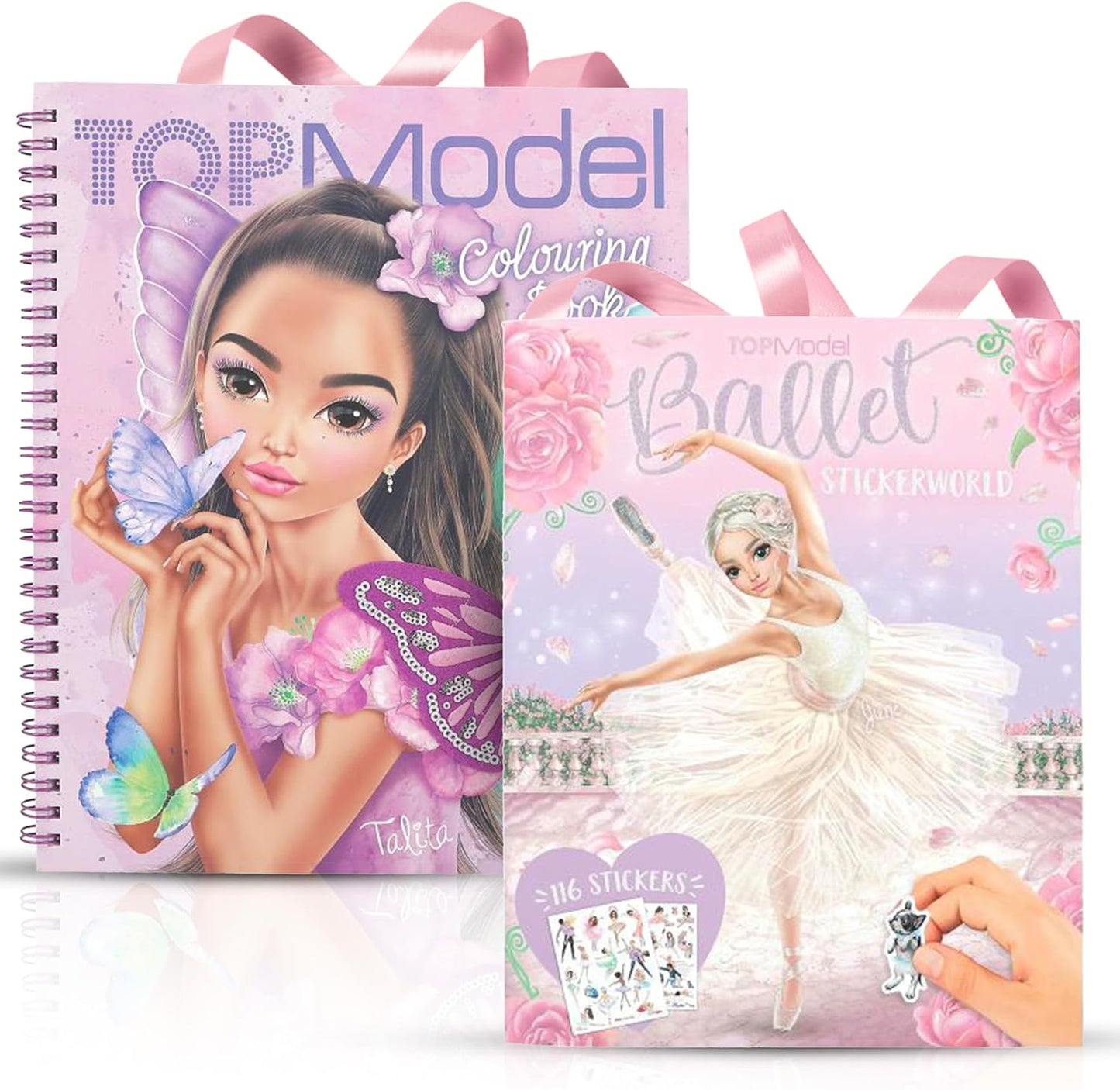 TOPModel Fairy Love Colouring Book + Stickerworld Ballet: Experience the Magical World of Fairies with a Creative Colouring Book Full of Magic and Fantastic Stickers from the Ballet World that Free