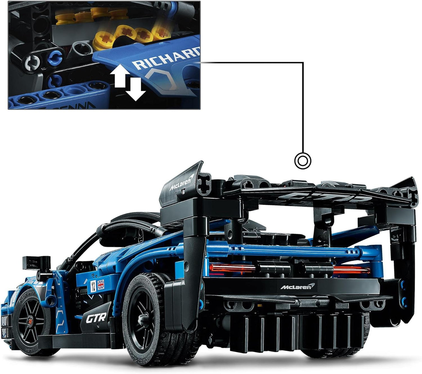 LEGO 42123 Technic McLaren Senna GTR, Model Kit, Toy Car, Racing Car, Racing Car Construction Set, Model Car for Children Aged 10 and Over