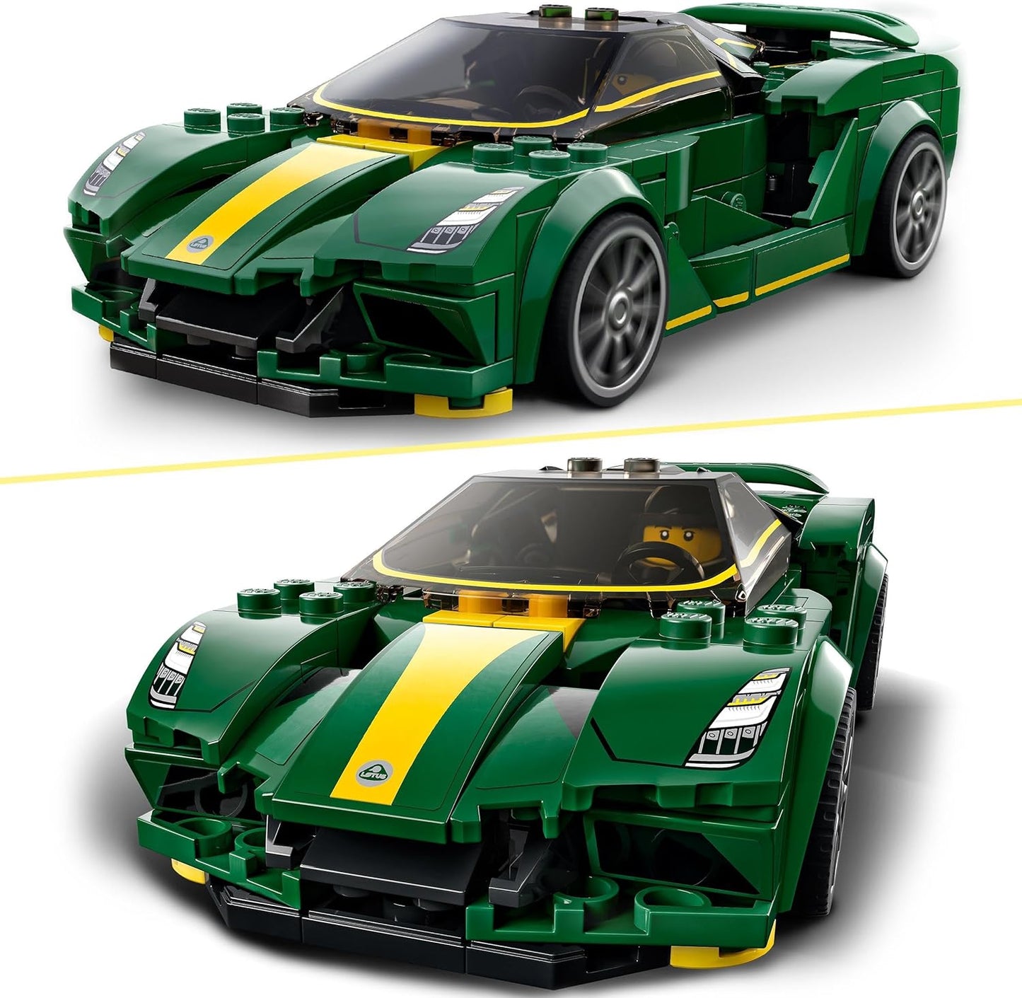 LEGO Speed Champions Lotus Evija Model Car Kit Car Toy with Cockpit for 2 Figures, Racing Car as a Gift for Boys and Girls, 2022 Collection 76907