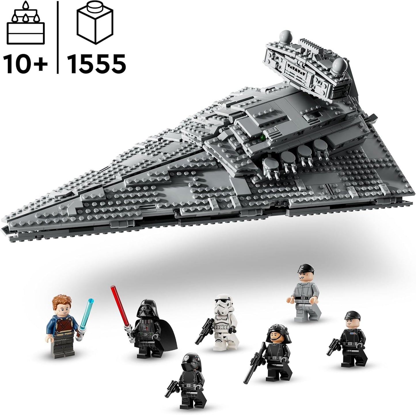 LEGO Star Wars Imperial Star Destroyer, Starship Set, Building Toy, Playset with Darth Vader and Cal Kestis, Birthday Gift for Boys, Girls and Fans 75394