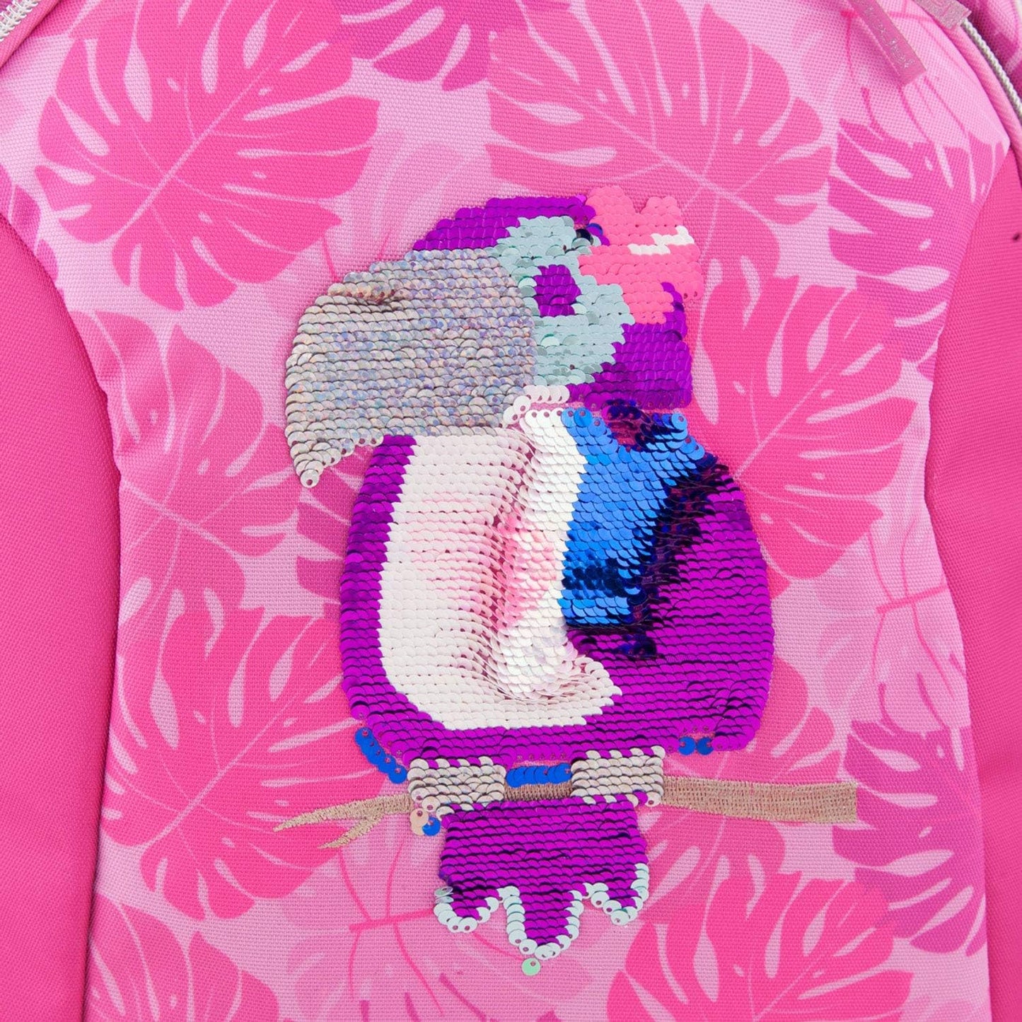 Depesche TOPModel 10448 School Backpack with Sequins Tucan Approx. 23 x 34 x 44 cm Multi-Coloured Pink