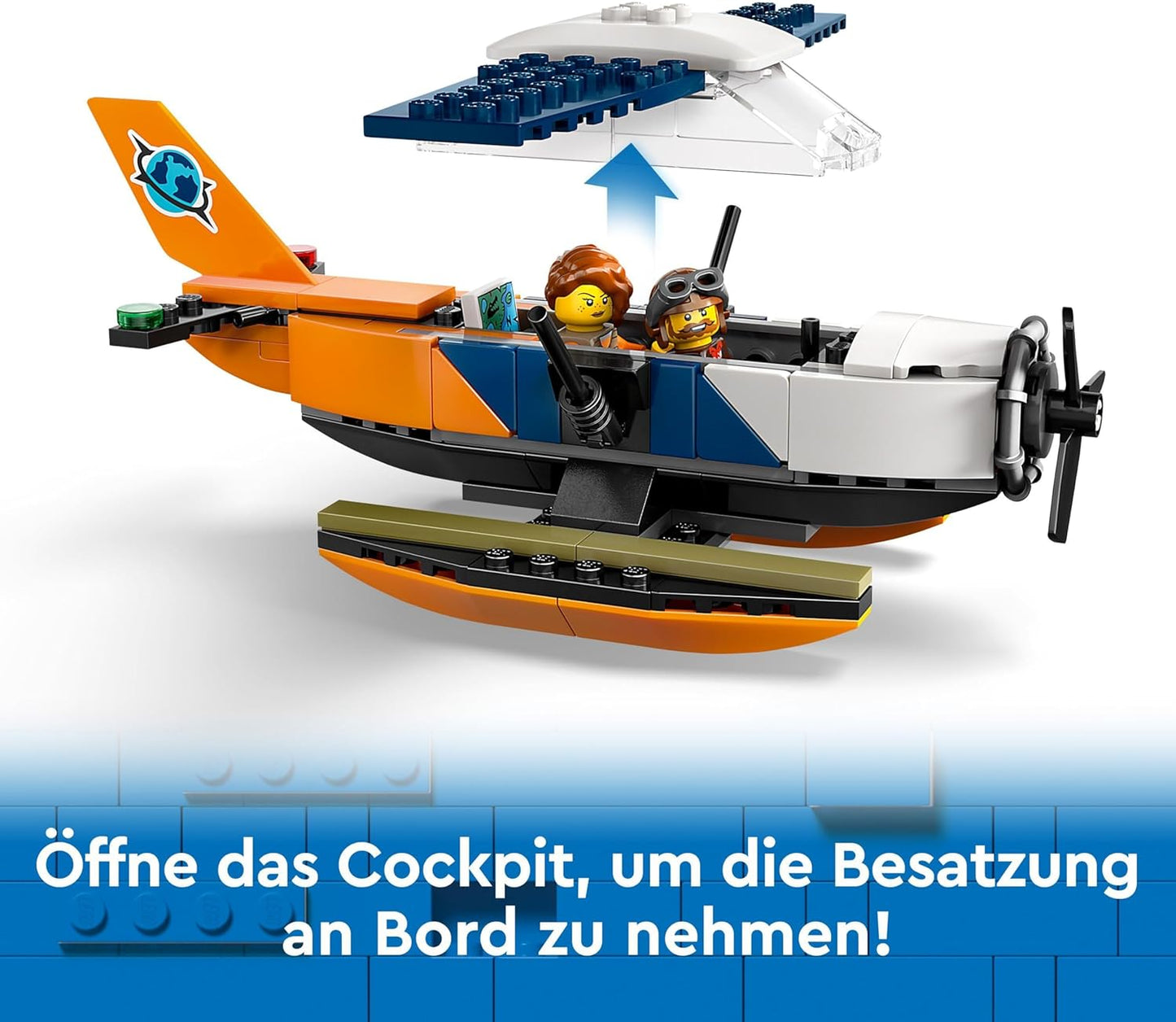 LEGO City Jungle Explorer Seaplane, Toy for Children, Jungle Toy with Mini Figures, Explorer Toy for Girls and Boys from 6 Years 60425