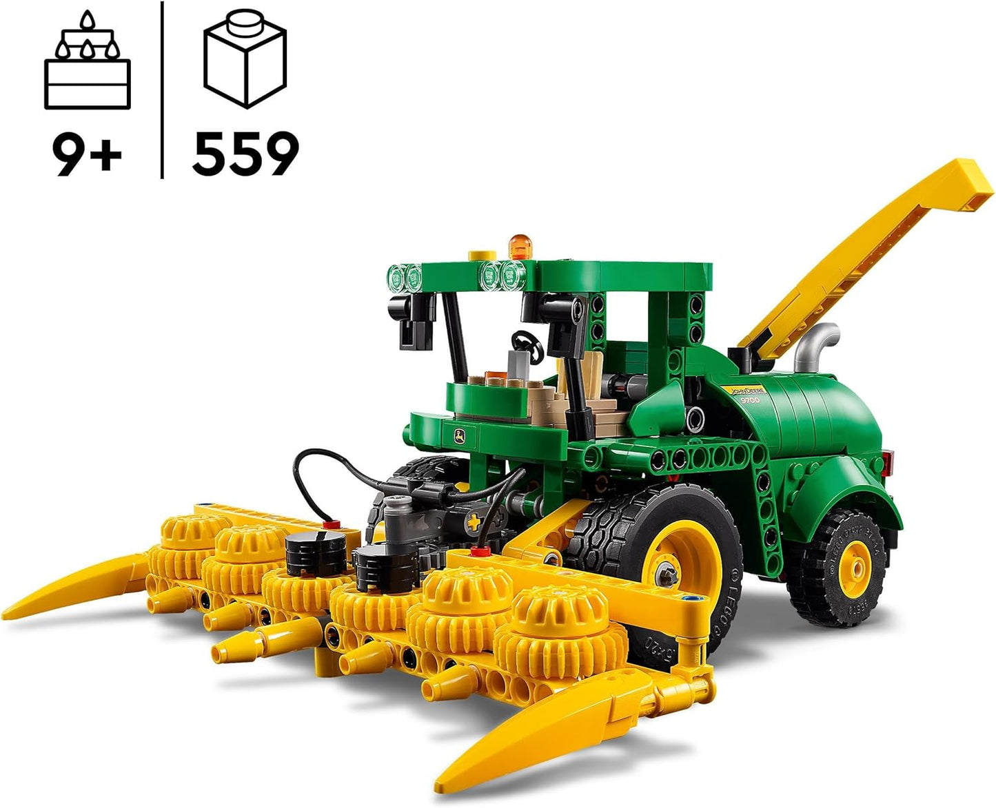 LEGO Technic John Deere 9700 Forage Harvester, Tractor Toy for Kids, Farm Set, Vehicle Model with Realistic Functions, Gift for Boys and Girls from 9 Years 42168