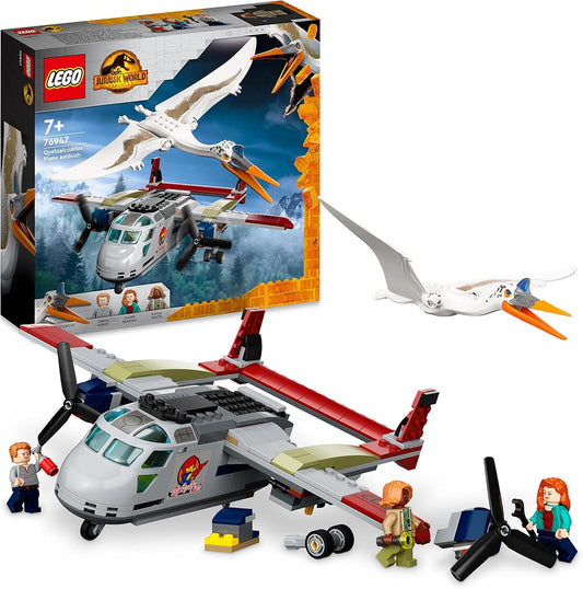 LEGO 76947 Jurassic World Quetzalcoatlus: Plane Raid, Dinosaur Toy with Figures, Gift for Children from 7 Years