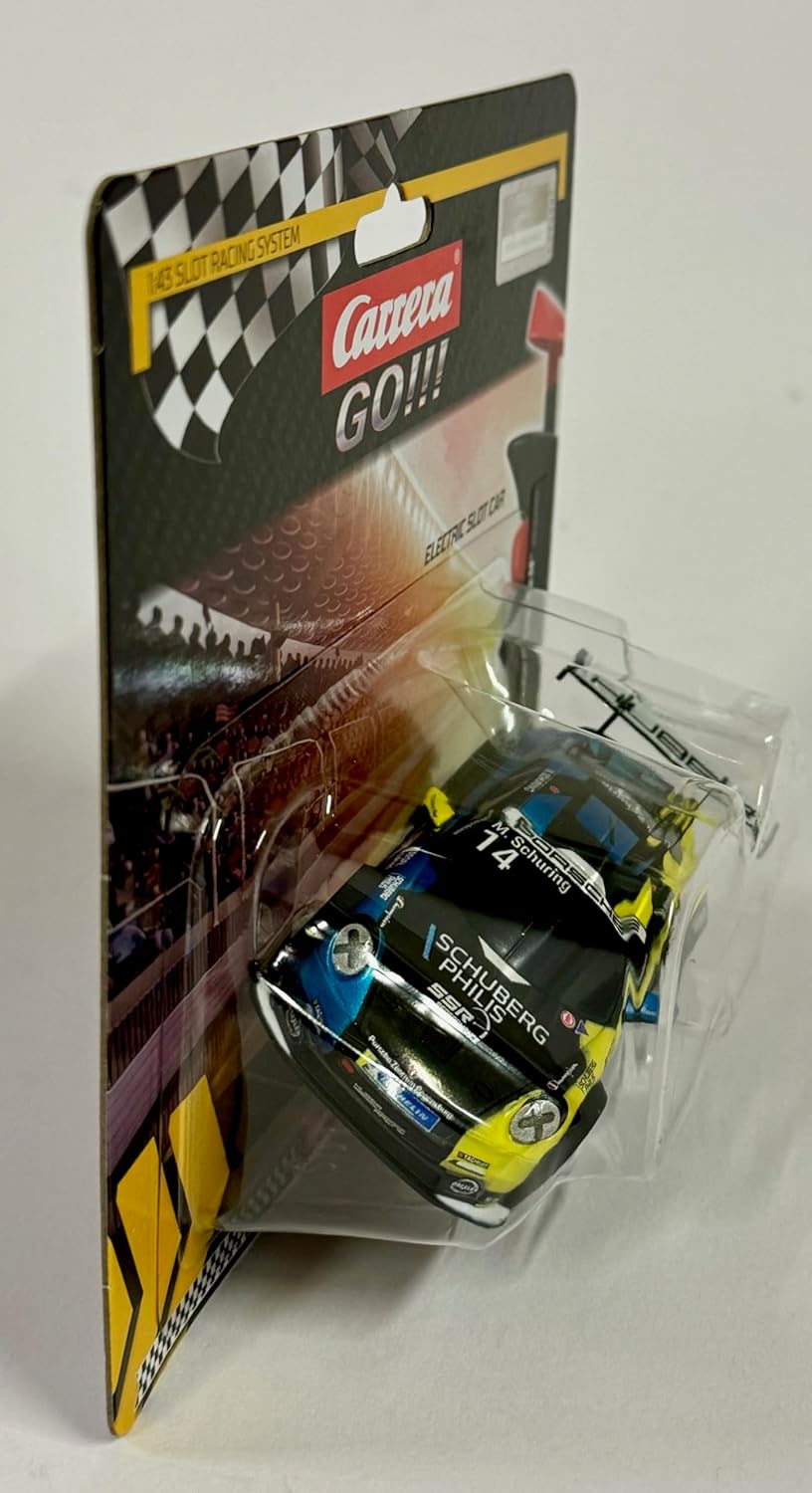 Carrera - 20064245 GO!!! Porsche 992 GT3 Cup Huber Racing, No.14 | Scale 1:43 Slot Car | Compatible with GO!!!, GO!!! Plus & Battery Operated | Authentic Designs