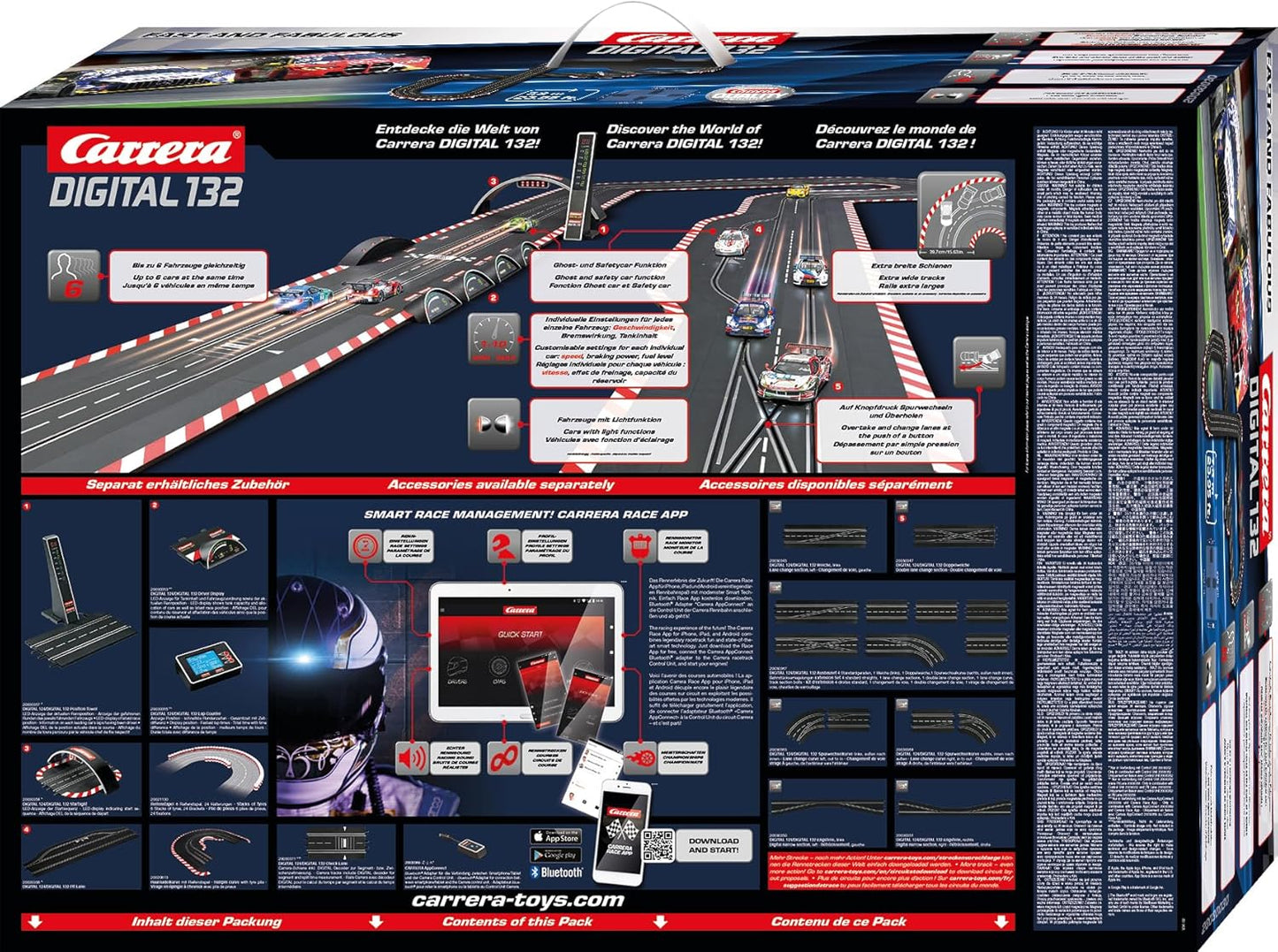 Carrera - 20030030 - Digital 132 I Racing I Set I Includes Mercedes AMG GT3 EVO & BMW M4 GT3 I Authentic DI Racing Pleasure I Easy Setup & Storage I Scale 1:32