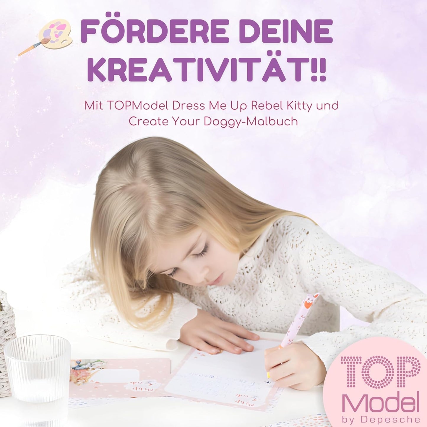 TOPModel Create Your Doggy Colouring Book & Dress Me Up Rebel Kitty - Create Unique Dog Designs and Style Cool Outfits in this Creative Set for Little Fashion and Animal Lovers!