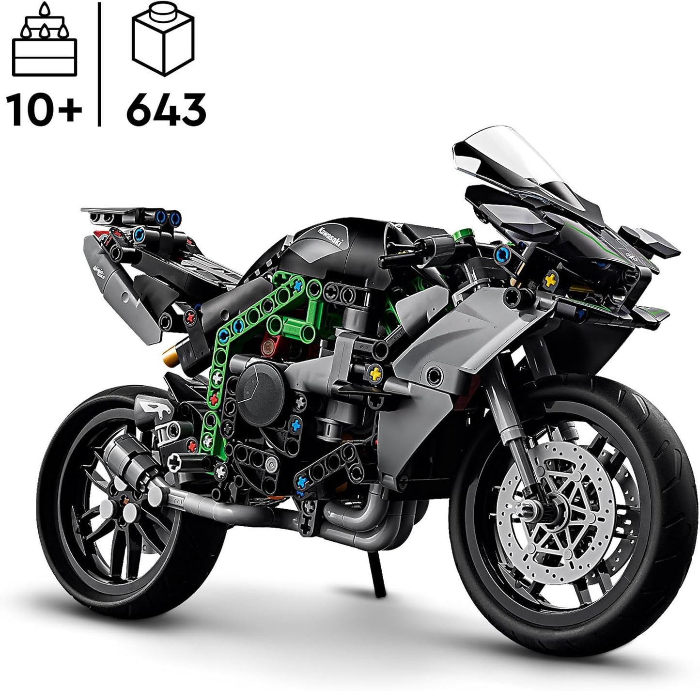 LEGO Technic Kawasaki Ninja H2R Motorcycle, Gift for Children and Adults for Birthday, Decoration, Toy, Model for Boys and Girls from 10 Years 42170