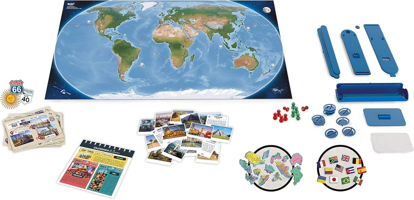 Buki France 7346ES Magnetic World Map Spanish Version, Multi-Colour