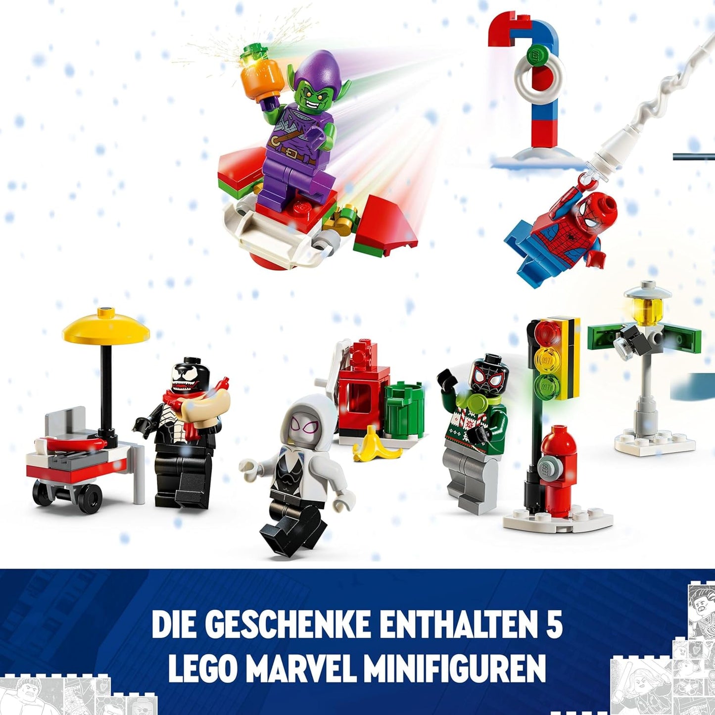 LEGO Marvel Spider-Man 2024 Advent Calendar for Kids, Small Buildable Super Hero Models, Fun Seasonal Christmas Countdown Treat, Gift Idea for 7 Plus Year Old Boys and Girls 76293