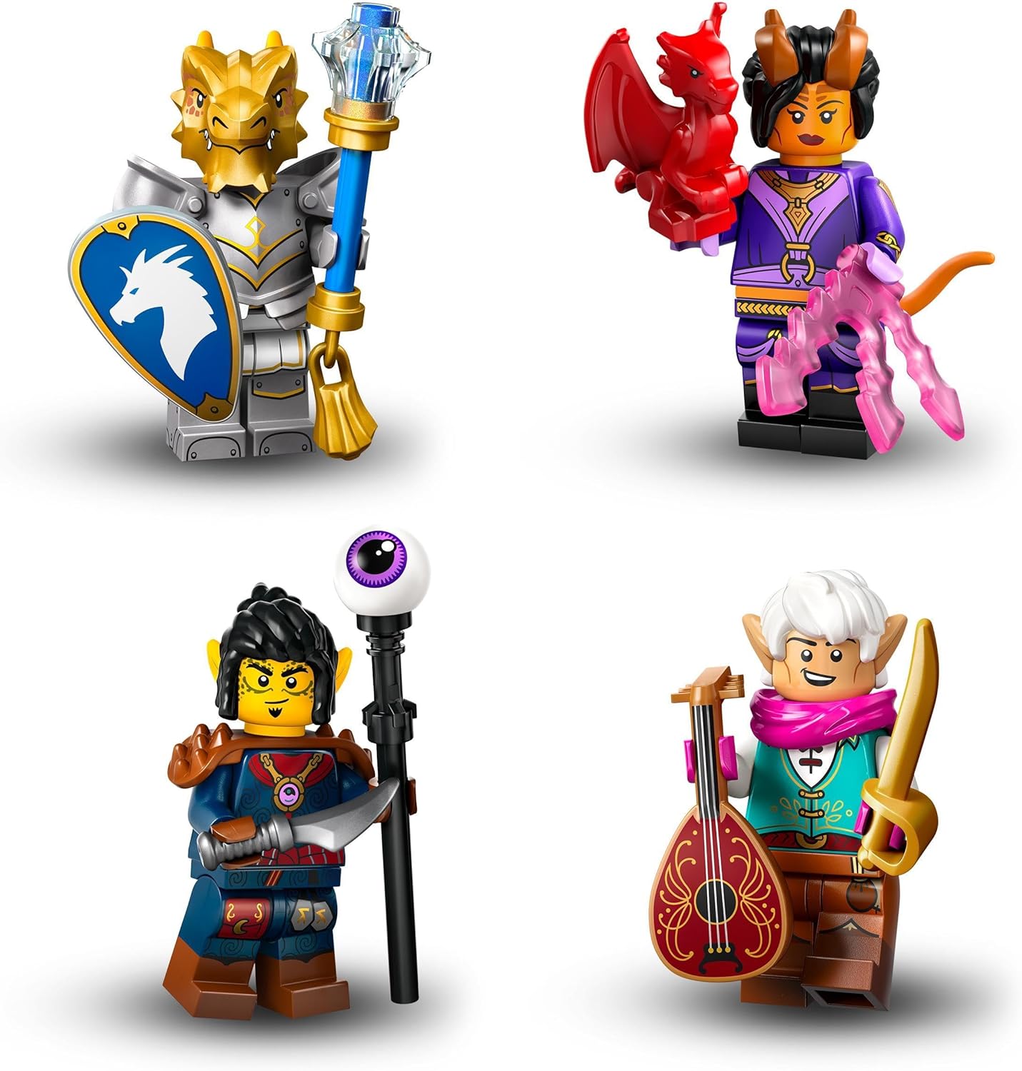 Lego Mini Figures Dungeons & Dragons 6 Pack 1 of 12 Randomly Selected Collectable Figures, Lowring Wizard and Gith Warlock Set for Children, Gift for Boys and Girls from 5 Years 71047