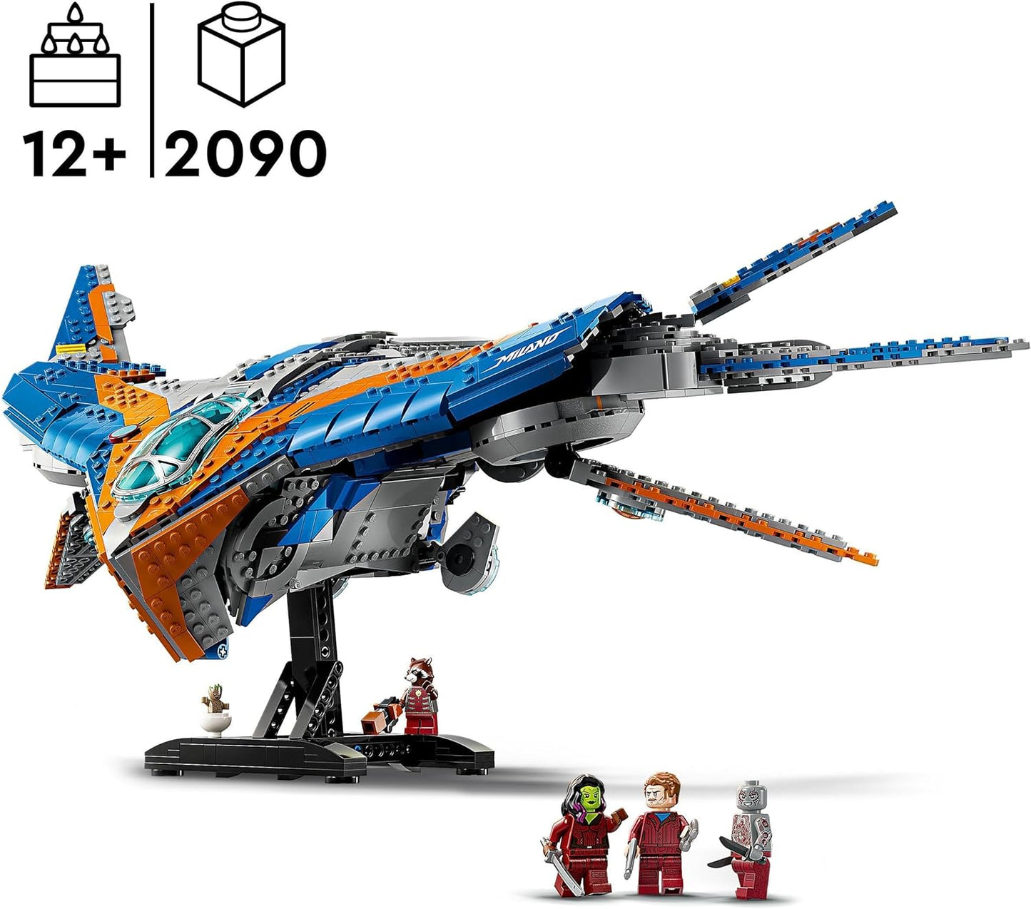 LEGO Marvel Guardians of The Galaxy: The Milano, Buildable Spaceship Model with 4 Superhero Mini Figures, Avengers Aviator for Space Adventure, Gift for Boys and Girls 76286