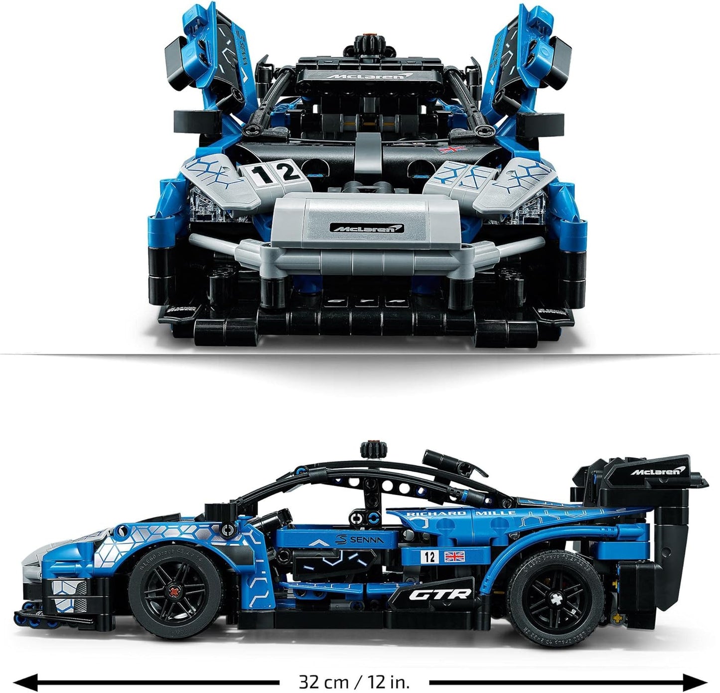 LEGO 42123 Technic McLaren Senna GTR, Model Kit, Toy Car, Racing Car, Racing Car Construction Set, Model Car for Children Aged 10 and Over