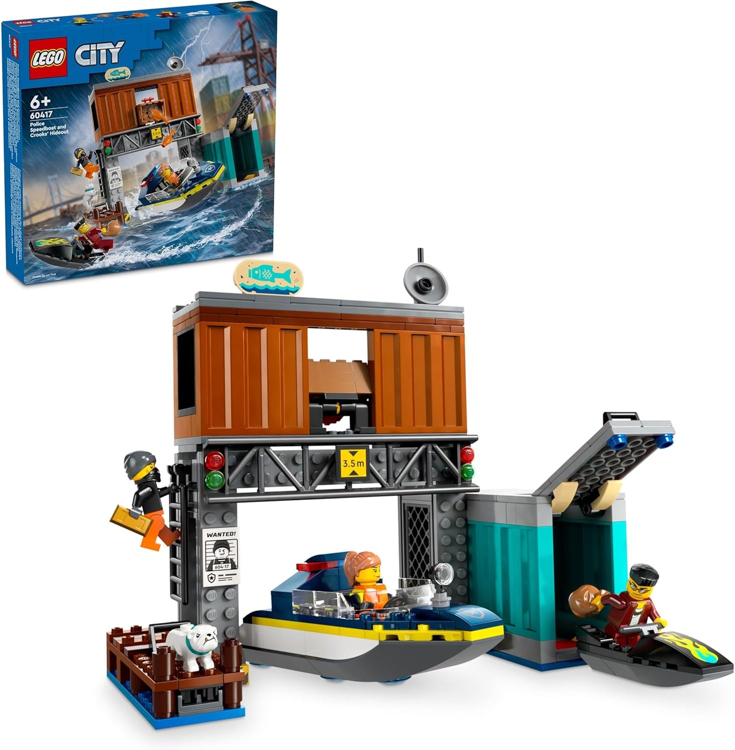 Lego City Police Speedboat and Crooks' Hideout (60417)