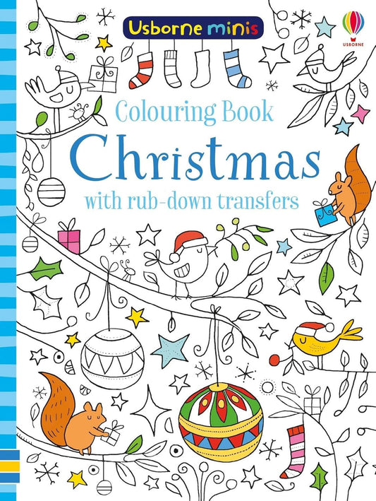 Colouring Book Christmas with Rub-Down Transfers (Usborne Minis)