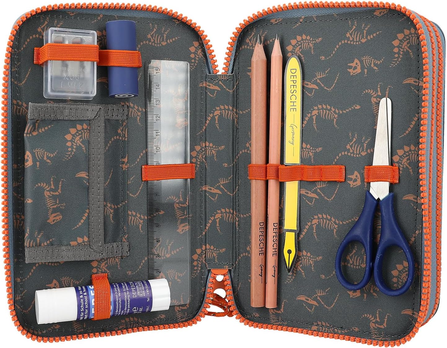 Depesche Roar 11756 Dino World 3-Compartment Pencil Case