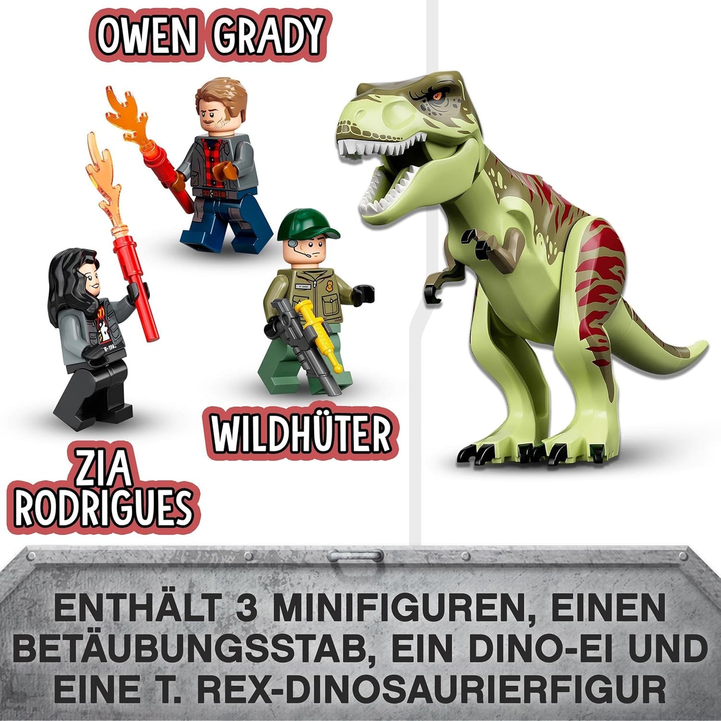 LEGO Jurassic World T. Rex Breakout, Dinosaur Toy from 4 Years, Set with Large Dino Figure, Helicopter, Airport and Toy Car, Gift for Fans of Jurassic Park Movies 76944