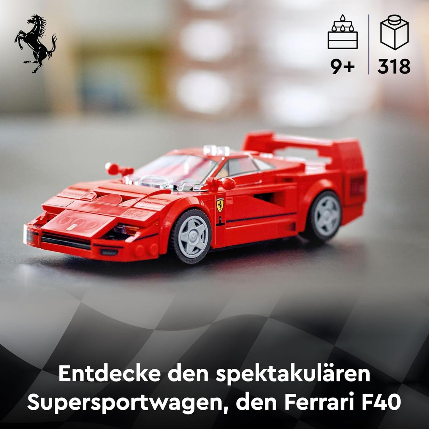 LEGO 76934 Speed Champions Ferrari F40 Super Sports Car, Play Set with Buildable Toy Car and Driver Mini Figure, Collectable Building Set for Children, Gift for Boys and Girls