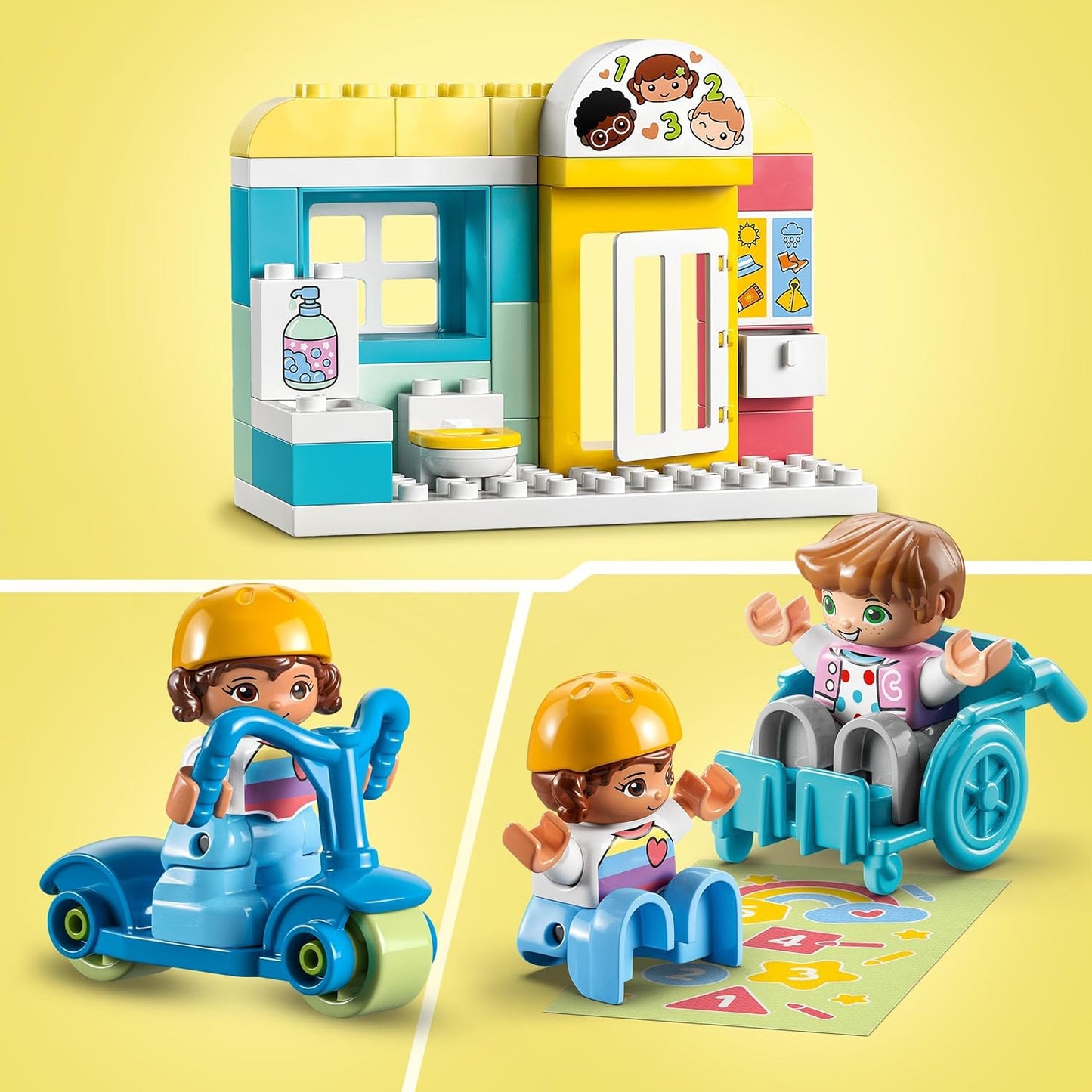 LEGO 10992 Duplo Fun in Nursery, Learning Toy for Toddlers from 2 Years, Set with Building Blocks and 4 Figures Including Preschool Teacher